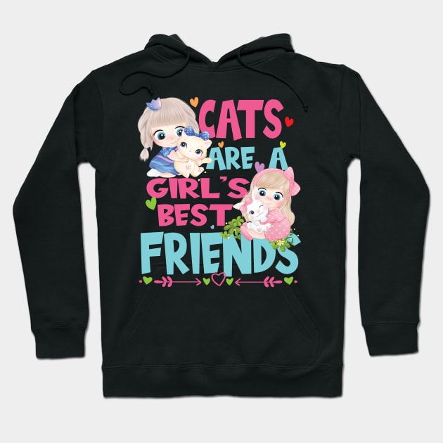 Cats Are A Girls Best Friend - Cat Lover Cat Owner Funny For Any Cat Breed Hoodie by Envision Styles